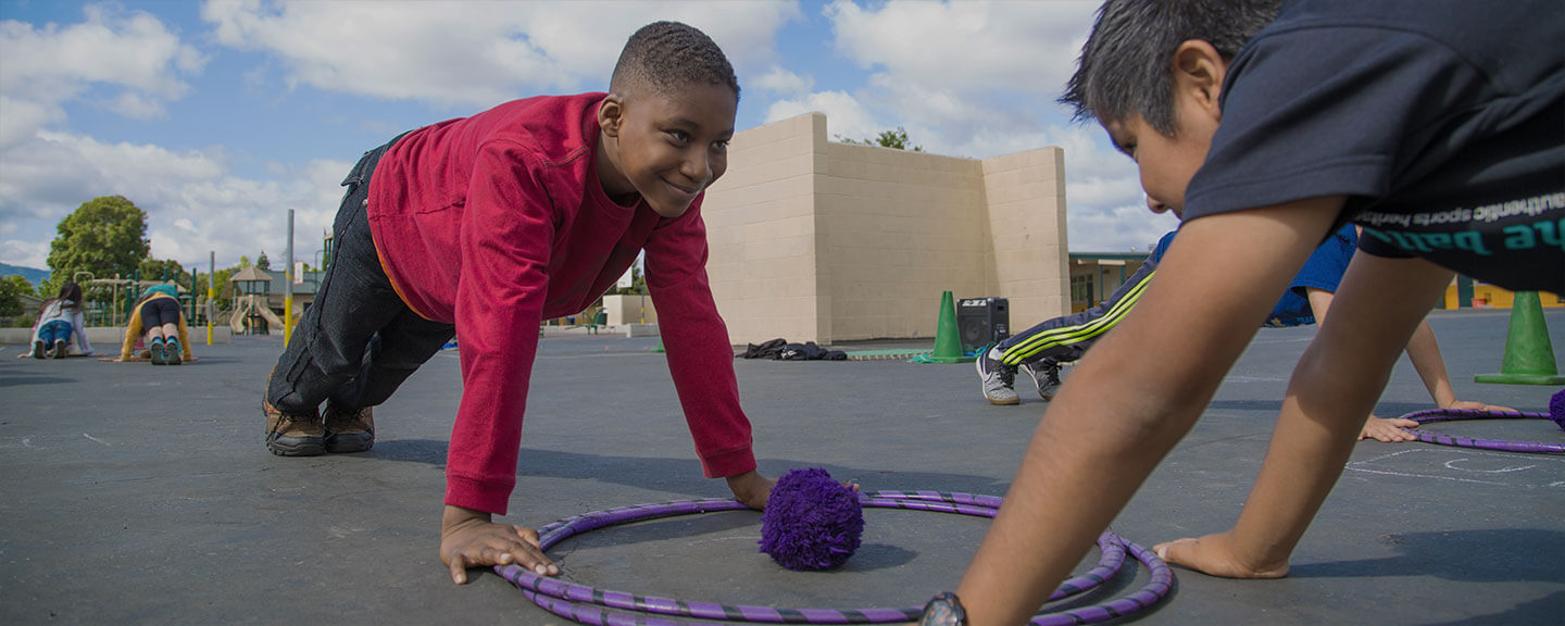 kids playing on a playground